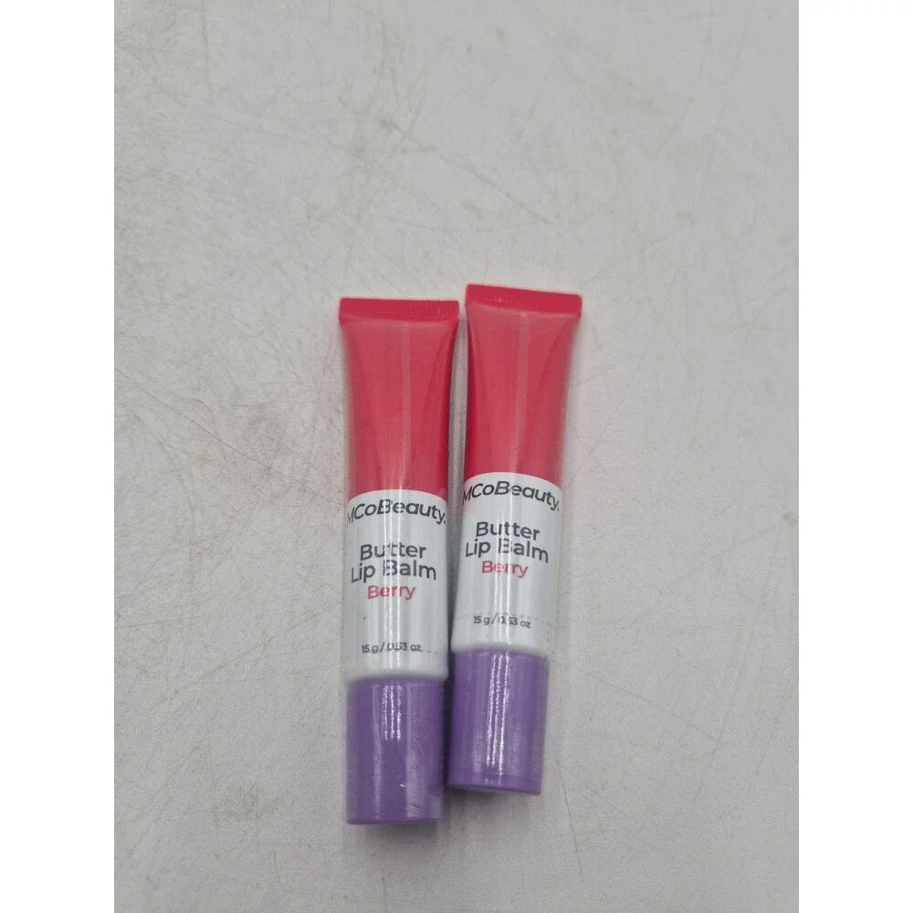 MCoBeauty Luscious Butter Lip Balm Shimmer Berry Shea Vitamin E Lot Of 2